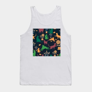 Kitties and Houseplants spooky autumn colors Tank Top